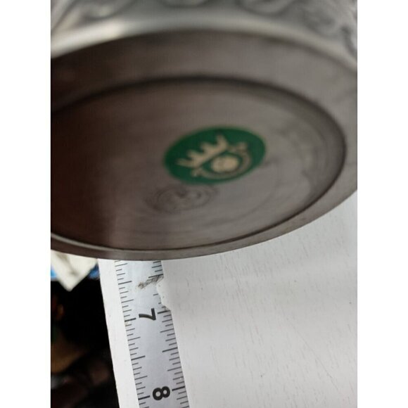 Vintage Frieling Zinn Germany Pewter Handled Pitcher Etched Design Victorian - Picture 13 of 13